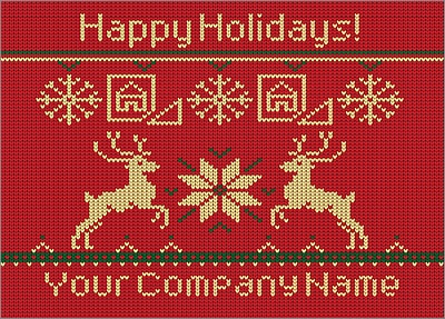 Architects Reindeer Christmas Card (Glossy White)