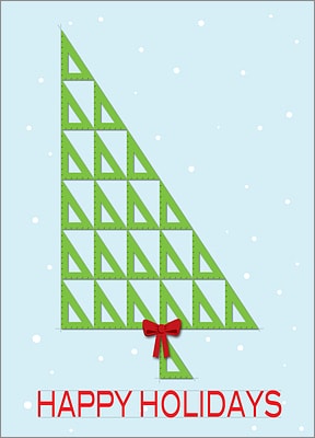 Architects Triangle Holiday Card (Glossy White) 