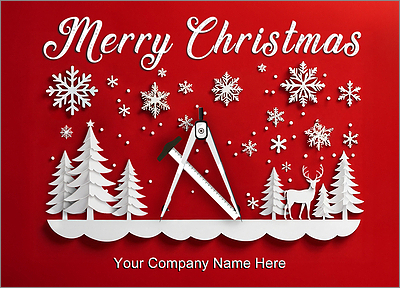 Blueprint Seasons Greeting Card