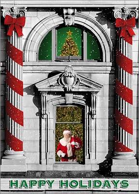 Building Christmas Card (Glossy White) 