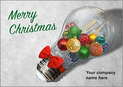 Bulb Ornaments Christmas Card