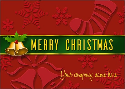 Christmas Card Red (Glossy White)