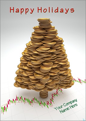 Coin Tree Christmas Card (Glossy White)