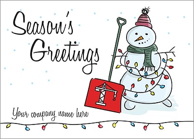 Construction Shovel Card (Glossy White) 