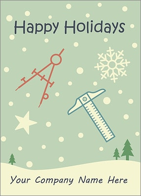 Drafting Snowfall Card (Glossy White)
