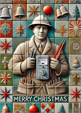 Electrical Christmas Card Dazzling