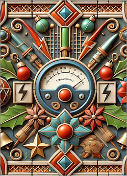 Electrical Christmas Card Shimmering