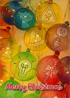 Electrical Glass Ornaments (Glossy White) 
