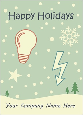 Electrical Snowfall Card (Glossy White)