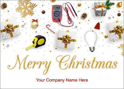 Electrical Tools Holiday Card (Glossy White) 