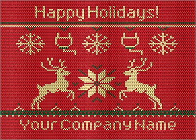 Electricians Reindeer Christmas Card (Glossy White)