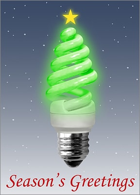 Energy Efficient Christmas Card (Glossy White) 