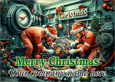 Engineer Christmas Card Schematic (Glossy White) 