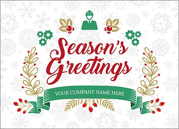 Engineers Snowflake Christmas Card