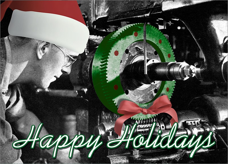 Machinist Engineer Holiday Card Personalized For Your Business
