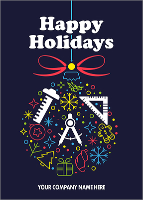 Holiday Drafting Card (Glossy White) 