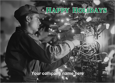 Holiday Voltage Card (Glossy White) 