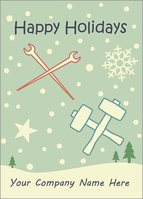 Ironworker Snowfall Card (Glossy White) 