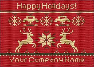 Mechanics Reindeer Christmas Card (Glossy White) 