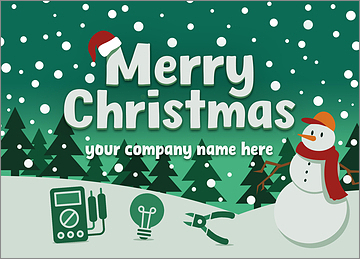 Merry Electrical Greeting Card