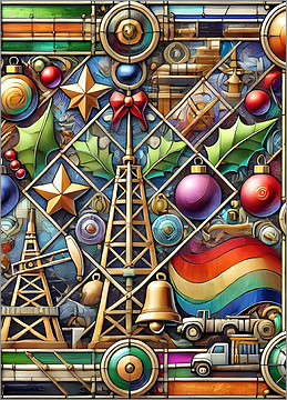 Oil Christmas Card Surpassing