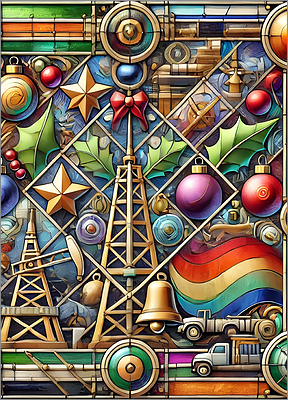 Oil Christmas Card Surpassing