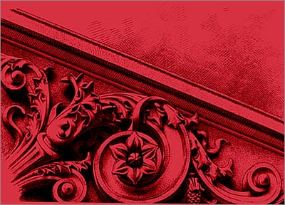 Red Pediment (Glossy White)