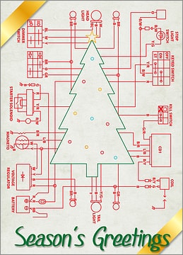 Schematic Holiday Card