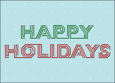 Electrical Engineering Christmas Card (Glossy White)