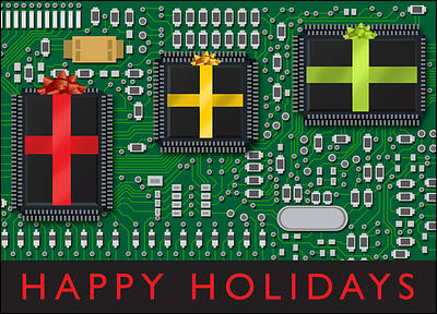 Electronic Christmas Card (Glossy White)