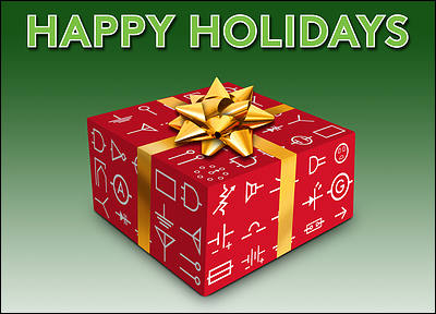 Electronic Engineer Christmas Card (Glossy White)